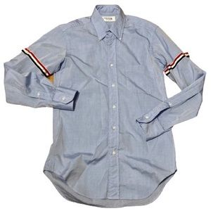 THOM BROWNE men light blue shirt SZ XS